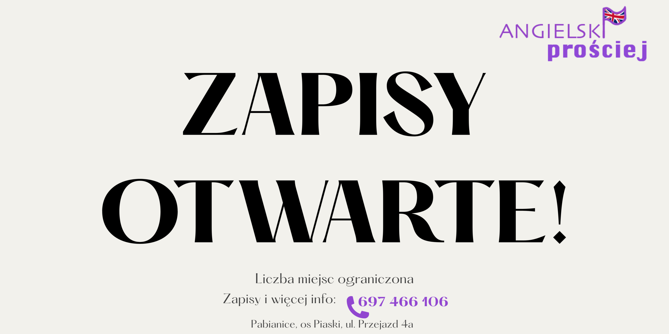 ZAPISY NA KURSY ANGIELSKIEGO 2026/2027 JUŻ OTWARTE!